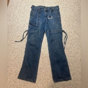 I am Gia Stylish Blue Women's cargo Jeans